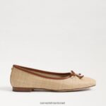 נשים הַנעָלָה Sam Edelman שטוח בלט אחו עץ אשור מולבן 4XL22X171 - Image 2