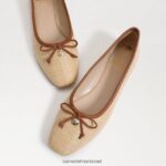 נשים הַנעָלָה Sam Edelman שטוח בלט אחו עץ אשור מולבן 4XL22X171 - Image 7