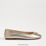נשים הַנעָלָה Sam Edelman שטוח בלט פליציה לוקס עלה זהב 4XL22X285 - Image 2