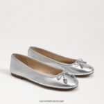 נשים הַנעָלָה Sam Edelman שטוח בלט פליציה לוקס כסף רך 4XL22X290