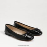 נשים הַנעָלָה Sam Edelman שטוח בלט פליציה לוקס פטנט שחור 4XL22X294