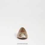 נשים הַנעָלָה Sam Edelman שטוח בלט פליציה לוקס עלה זהב 4XL22X285 - Image 3