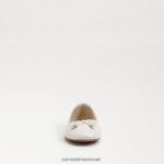 נשים הַנעָלָה Sam Edelman שטוח בלט פליציה לוקס לבן בוהק 4XL22X287 - Image 3
