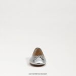 נשים הַנעָלָה Sam Edelman שטוח בלט פליציה לוקס כסף רך 4XL22X290 - Image 3