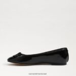 נשים הַנעָלָה Sam Edelman שטוח בלט פליציה לוקס פטנט שחור 4XL22X294 - Image 4