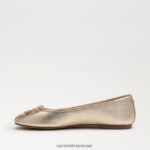 נשים הַנעָלָה Sam Edelman שטוח בלט פליציה לוקס עלה זהב 4XL22X285 - Image 4