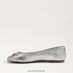 נשים הַנעָלָה Sam Edelman שטוח בלט פליציה לוקס כסף רך 4XL22X290 - Image 4