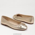 נשים הַנעָלָה Sam Edelman שטוח בלט פליציה לוקס עלה זהב 4XL22X285 - Image 7