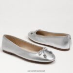 נשים הַנעָלָה Sam Edelman שטוח בלט פליציה לוקס כסף רך 4XL22X290 - Image 7