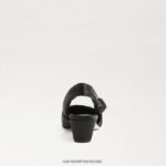 נשים הַנעָלָה Sam Edelman meredith slingback עקב חתלתול סאטן שחור 4XL22X876 - Image 5