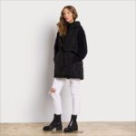 נשים לבוש Sam Edelman אפוד פוך רך קצר שָׁחוֹר 4XL22X1147