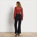 נשים לבוש Sam Edelman התלקחות מפרץ גבוהה שחור אמיתי 4XL22X1249 - Image 4