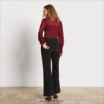 נשים לבוש Sam Edelman חולצה ג'וליאנית עם שרוולים ארוכים חום מטורף 4XL22X1269 - Image 4