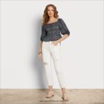 נשים לבוש Sam Edelman חלק עליון אחו עם שרוול ארוך כְּחוֹל 4XL22X1171