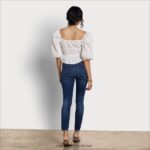 נשים לבוש Sam Edelman חלק עליון אחו עם שרוול ארוך לבן 4XL22X1173 - Image 4