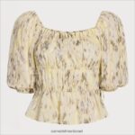 נשים לבוש Sam Edelman חלק עליון אחו עם שרוול ארוך צהוב 4XL22X1172 - Image 5