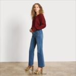 נשים לבוש Sam Edelman טופ וריק עם שרוול ארוך חום מטורף 4XL22X1248 - Image 2