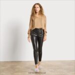 נשים לבוש Sam Edelman טופ וריק עם שרוול ארוך זהב עמום 4XL22X1241