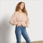 נשים לבוש Sam Edelman טופ ורמונט עם שרוול ארוך גרדניה 4XL22X1293 - Image 3
