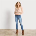 נשים לבוש Sam Edelman טופ ורמונט עם שרוול ארוך גרדניה 4XL22X1293