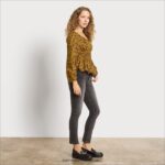 נשים לבוש Sam Edelman טופ סיליאן עם שרוול ארוך שמן זית 4XL22X1290 - Image 2