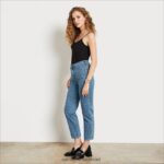 נשים לבוש Sam Edelman מכנס ישר דק בקומה גבוהה טעון 4XL22X1223 - Image 2