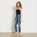 נשים לבוש Sam Edelman מכנס ישר דק בקומה גבוהה קניון שלג 4XL22X1245 - Image 2