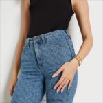 נשים לבוש Sam Edelman מכנס ישר דק בקומה גבוהה טעון 4XL22X1223 - Image 3