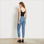 נשים לבוש Sam Edelman מכנס ישר דק בקומה גבוהה טעון 4XL22X1223 - Image 4