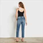 נשים לבוש Sam Edelman מכנס ישר דק בקומה גבוהה קניון שלג 4XL22X1245 - Image 4