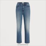 נשים לבוש Sam Edelman מכנס ישר דק בקומה גבוהה קניון שלג 4XL22X1245 - Image 5