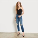 נשים לבוש Sam Edelman מכנס ישר דק בקומה גבוהה קו החוף 4XL22X1255
