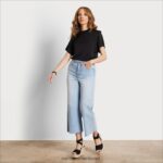 נשים לבוש Sam Edelman מכנס רגליים רחב קומה גבוהה קודי זָרוּעַ כּוֹכָבִים 4XL22X1215 - Image 3