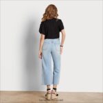 נשים לבוש Sam Edelman מכנס רגליים רחב קומה גבוהה קודי זָרוּעַ כּוֹכָבִים 4XL22X1215 - Image 4