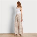 נשים לבוש Sam Edelman מכנס רך Carrie פס לבן 4XL22X1071
