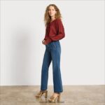 נשים לבוש Sam Edelman מכנסי התלקחות גבוהים ריקוד ירח 4XL22X1224 - Image 2