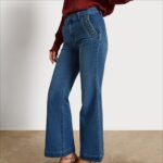נשים לבוש Sam Edelman מכנסי התלקחות גבוהים ריקוד ירח 4XL22X1224 - Image 3