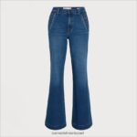 נשים לבוש Sam Edelman מכנסי התלקחות גבוהים ריקוד ירח 4XL22X1224 - Image 5