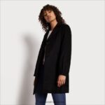 נשים לבוש Sam Edelman מעיל בתערובת צמר שָׁחוֹר 4XL22X1167 - Image 2