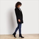 נשים לבוש Sam Edelman מעיל בתערובת צמר שָׁחוֹר 4XL22X1167 - Image 3