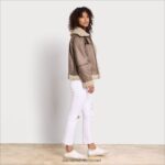 נשים לבוש Sam Edelman מעיל טייסים קצר חאקי בהיר 4XL22X1276 - Image 2