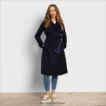 נשים לבוש Sam Edelman מעיל טרנץ' חגורה חיל הים 4XL22X1191