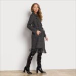 נשים לבוש Sam Edelman מעיל פרנזים לעטוף חגורה לבן שחור 4XL22X1237 - Image 2