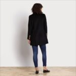 נשים לבוש Sam Edelman מעיל צבאי צמר שָׁחוֹר 4XL22X1284 - Image 4