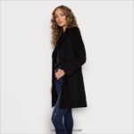 נשים לבוש Sam Edelman מעיל צמר אריג שָׁחוֹר 4XL22X1221 - Image 2