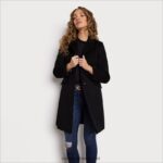 נשים לבוש Sam Edelman מעיל צמר אריג שָׁחוֹר 4XL22X1221