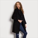 נשים לבוש Sam Edelman מעיל צמר אריג שָׁחוֹר 4XL22X1221 - Image 3