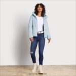 נשים לבוש Sam Edelman נפח צווארון כרית כחול בהיר 4XL22X1120
