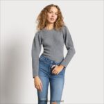 נשים לבוש Sam Edelman סוודר פאף כהן אפור בהיר 4XL22X1281 - Image 3