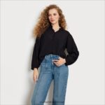 נשים לבוש Sam Edelman עליונית אמלין עם שרוולים ארוכים שָׁחוֹר 4XL22X1278